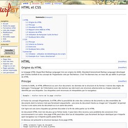 HTML et CSS