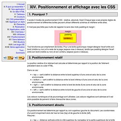 HTML et CSS : Positionnement