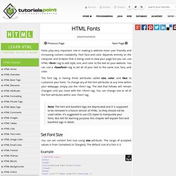 HTML Fonts