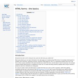 HTML forms - the basics - W3C Wiki