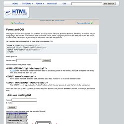HTML Forms Tutorial