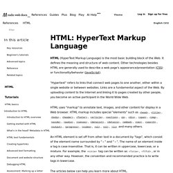 Mozilla Developer Network: HTML