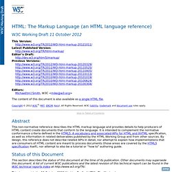 HTML: The Markup Language (an HTML language reference)