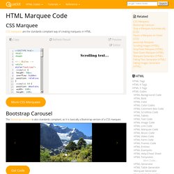 HTML Marquee Code