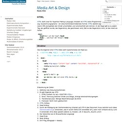 HTML - Medien Wiki
