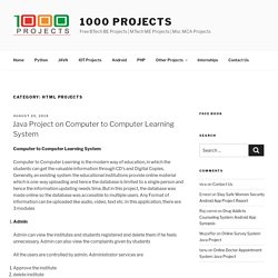 HTML Projects – 1000 Projects