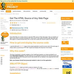 Get The HTML Source of Any Web Page