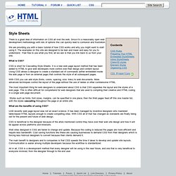 HTML Style Sheets