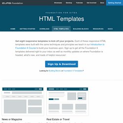 Foundation: HTML Templates