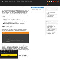 HTML Tutorial - Intro