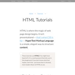 HTML Tutorials