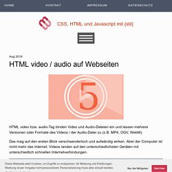 HTML video / audio