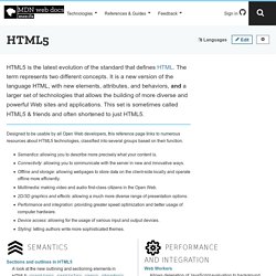 Mozilla Developer Network: HTML5