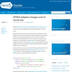 HTML5 adaptive images: end of round one