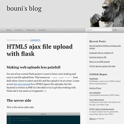 HTML5 ajax file upload with flask - bouni's blog