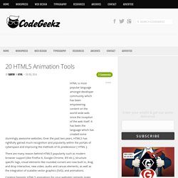 20 HTML5 Animation Tools