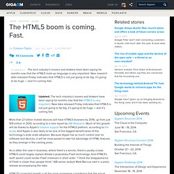 The HTML5 boom is coming. Fast.