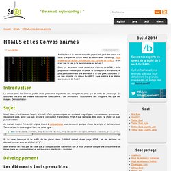 HTML5 et les Canvas animés