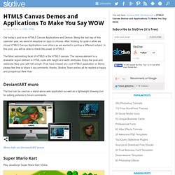 HTML5 Canvas Demos and Applications To Make You Say WOW