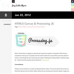 HTML5 Canvas & Processing JS