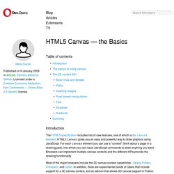 HTML5 canvas - the basics