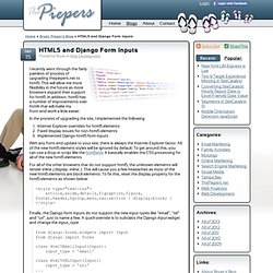 HTML5 and Django Form Inputs - Bryan Pieper's Blog