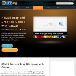 HTML5 Drag and Drop File Upload with Canvas