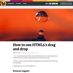 How to use HTML5′s drag and drop