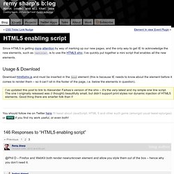 HTML5 enabling script