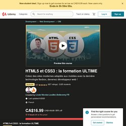HTML5 et CSS3 : la formation ULTIME