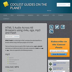 Set Up HTML5 Audio Formats Across all Browsers m4a, oga, mp3 and Flash