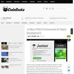 16 Best HTML5 Frameworks for Rapid Development