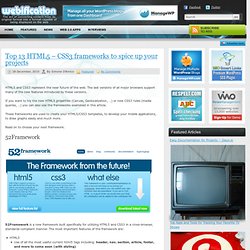 Top 13 HTML5 – CSS3 frameworks to spice up your projects
