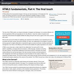 HTML5 fundamentals, Part 4: The final touch
