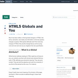 HTML5 Globals and You