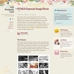 HTML5 Grayscale Image Hover