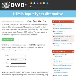 HTML5 Input Types Alternative