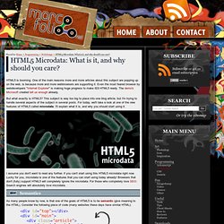 HTML5 Microdata: What is it, and why should you care?