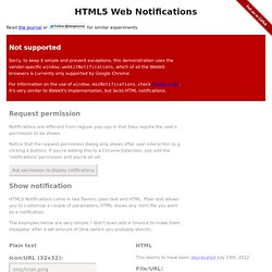 HTML5 Web Notifications demo by Danger Cove