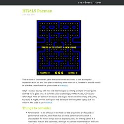 HTML5 Pacman