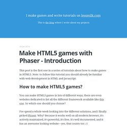 Make HTML5 games with Phaser - Introduction