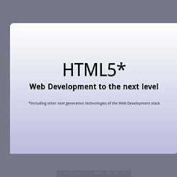 HTML5 Presentation