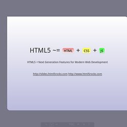 HTML5 Presentation