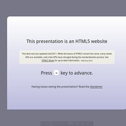 HTML5 presentation