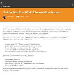5 of the Best Free HTML5 Presentation Systems