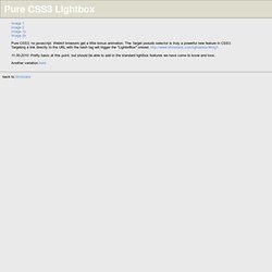 HTML5 Pure CSS Lightbox
