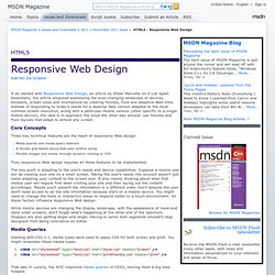 HTML5 - Responsive Web Design