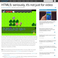 HTML5: seriously, it's not just for video