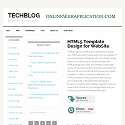 HTML5 Template Design for WebSite