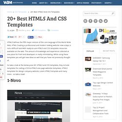 20+ Best HTML5 And CSS Templates